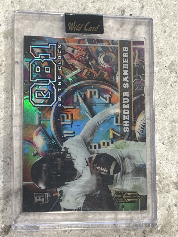 🔥Shedeur Sanders TRUE 1/1 RC , 2024 QB1 On The Clock Wild Card