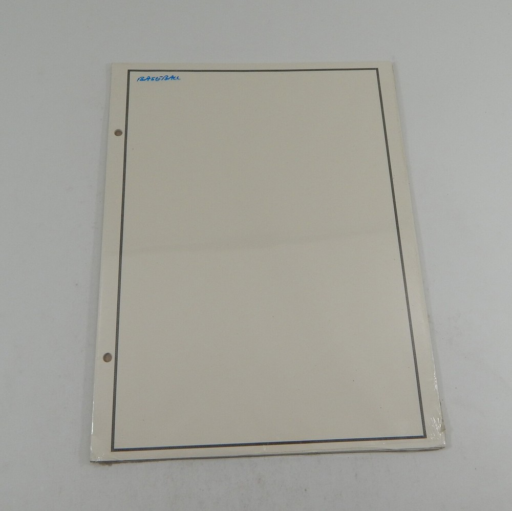 Baseball Blanks Stamp Album Pages