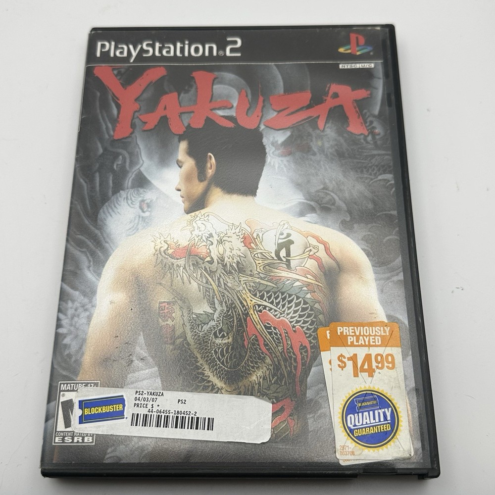 Yakuza (PlayStation 2, PS2, 2006) Complete NO GAME DISC