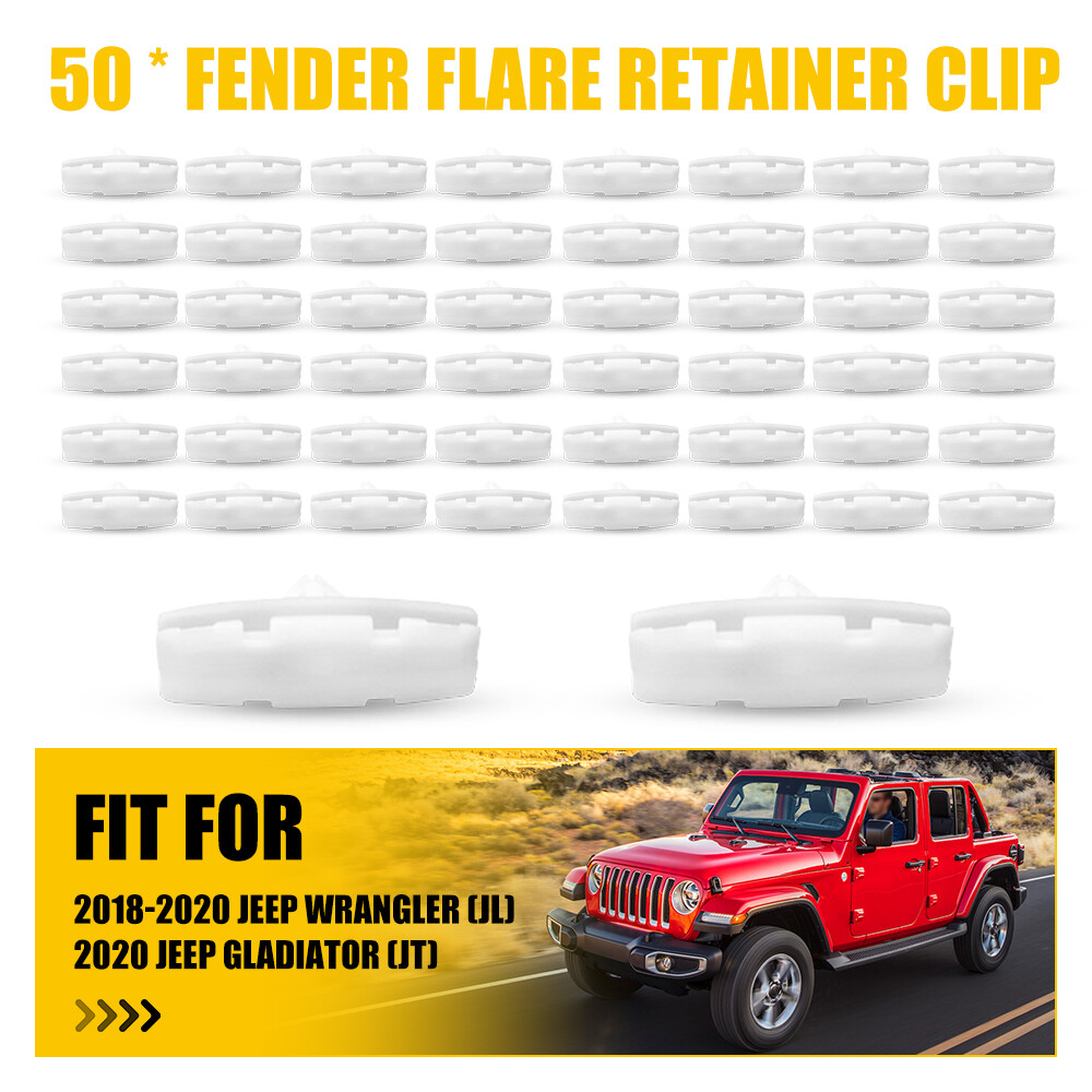 50Pcs AUXITO Fender Flare Retainer Clips Compatible with Jeep Wrangler JL 2018-2020 and Gladiator 2020