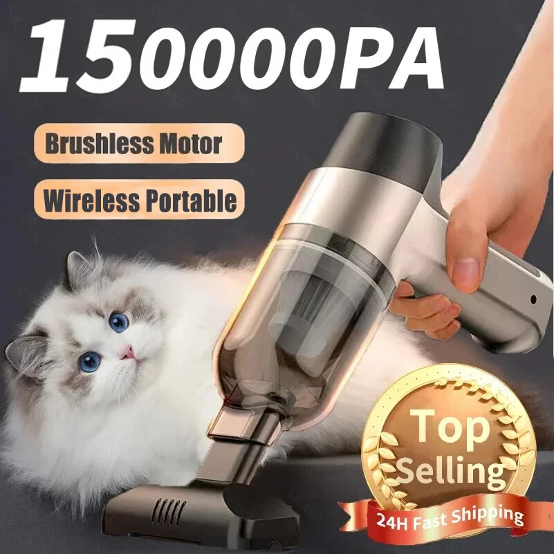 150000PA Household Vacuum Cleaner Cordless Handheld Mini Car Cleaner Powerful US