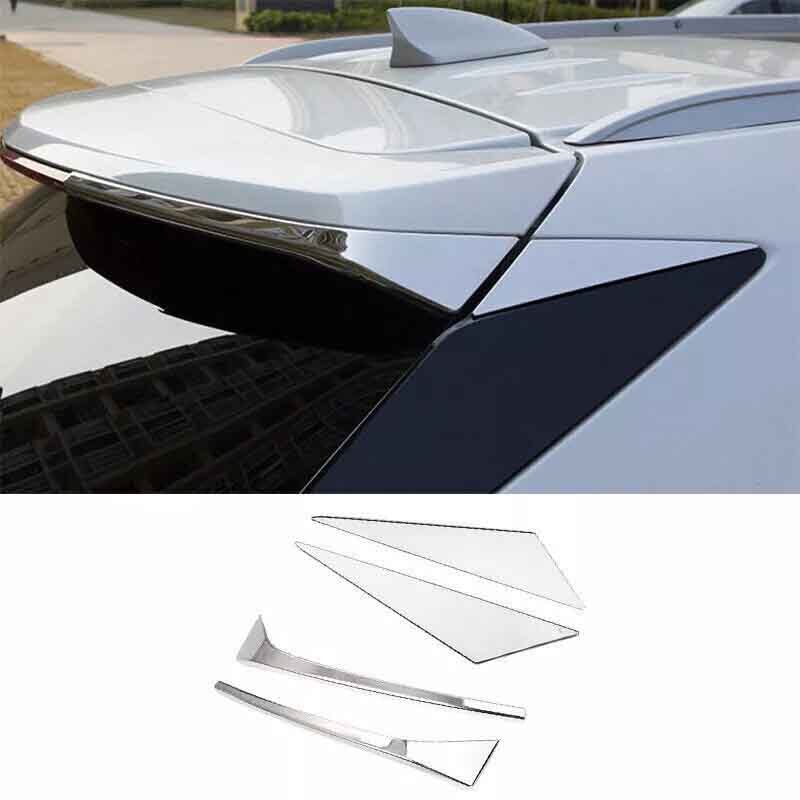 Rear Wing Side Spoiler 4PCS for Cadillac XT5 2017-2021 Chrome Steel Trim Cover