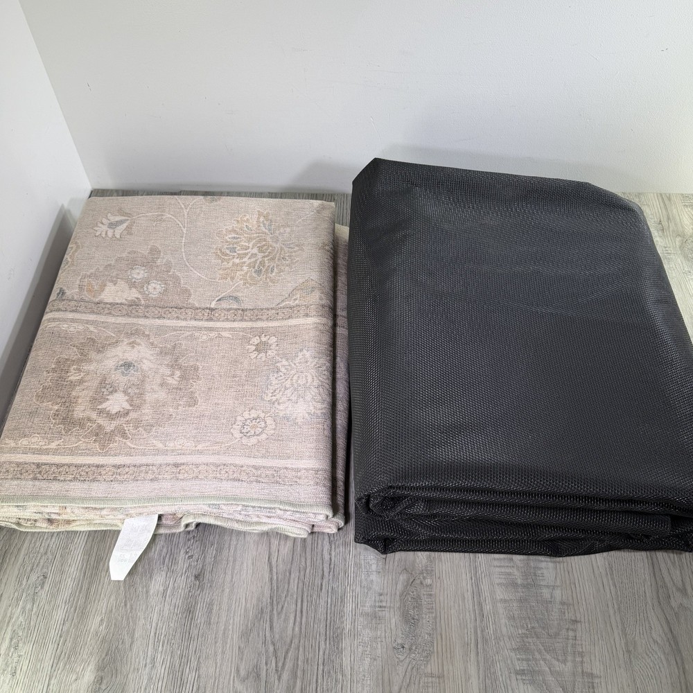 Ruggable 8' x 10' Washable Flatwoven Rug Cover With Non Slip Pad Light Use Read