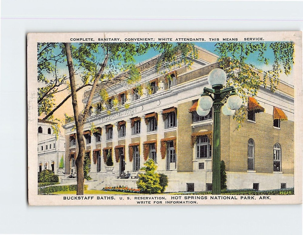 Postcard Buckstaff Baths Hot Springs National Park Arkansas USA