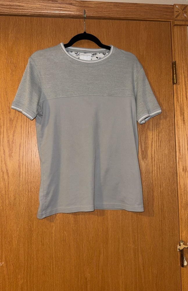 Denim & Flower Men's Two-Tone Textured Knit Short Sleeve T-Shirt