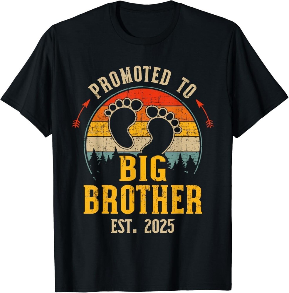 SALE Promoted to big brother est_ 2025 for new baby vintage Gift Unisex T-Shirt