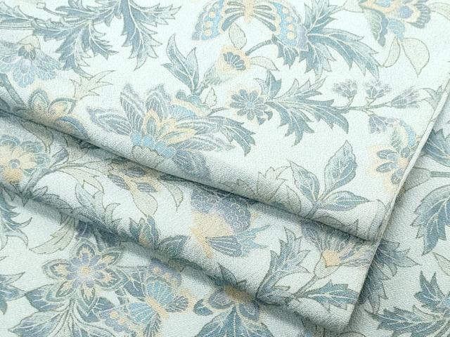 Heiwaya Kimono Chintz Flower Small Pattern Silk Traditional Japanese Garment
