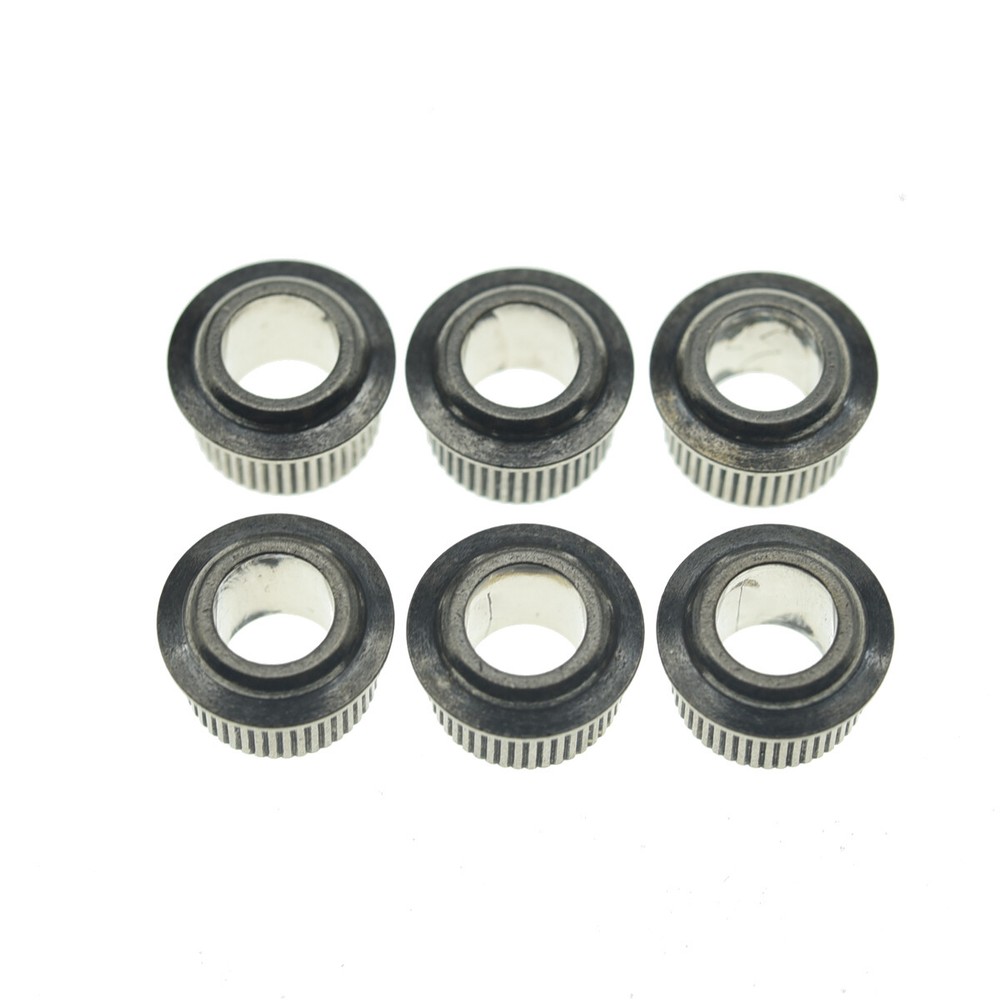 Brass Vintage to Modern 10mm Guitar Tuner Conversion Bushings Nuts Relic Nickel