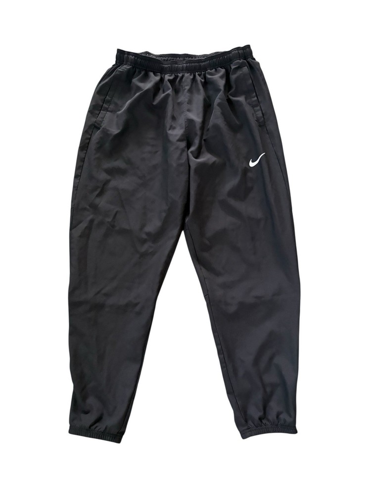 Nike DriFit Men’s Black Elastic Waist Joggers With Zip Ankles And Pockets L