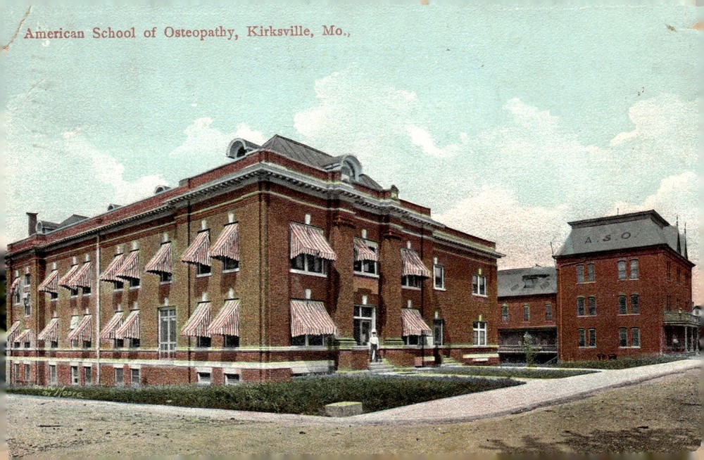 1908 American School of Osteopathy Kirksville MO Missouri Vintage Litho Postcard