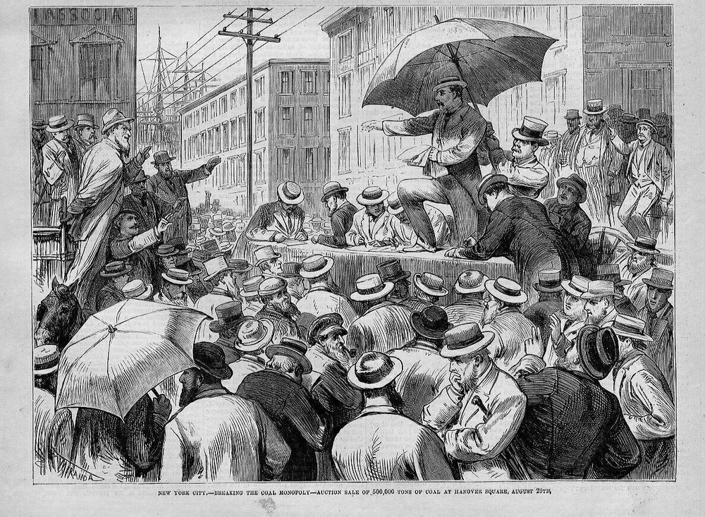 AUCTIONEER BREAKING THE COAL MONOPOLY AUCTION SALE OF 500,000 TONS OF COAL