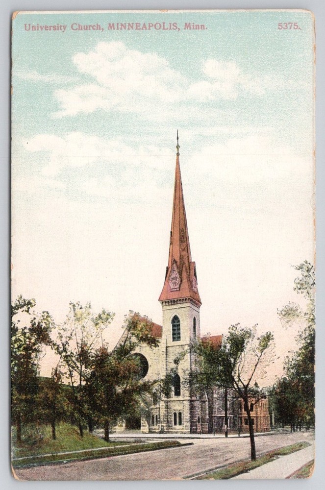University Church Minneapolis MN A. C. Bosselman Early 1900s Postcard