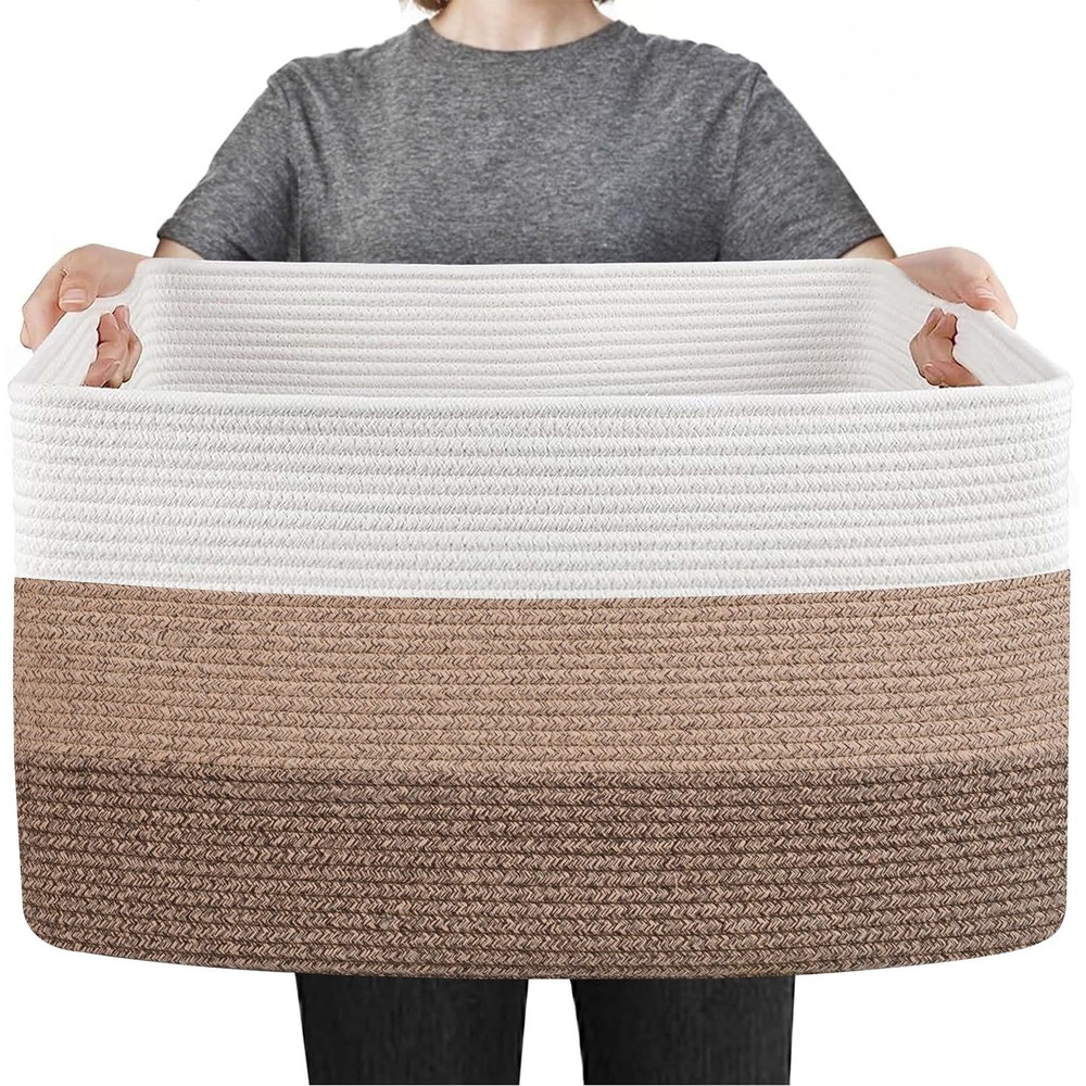 Extra Large Blanket Storage Basket, 23.6