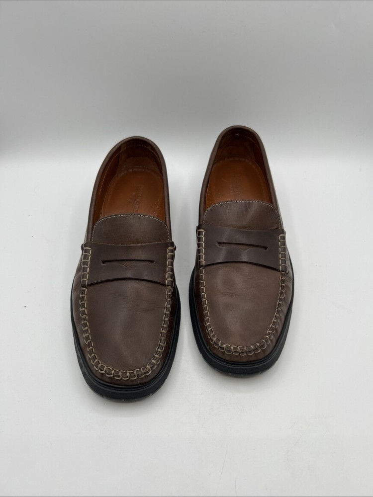 Dooney & Bourke Penny Loafers Mens 10.5 Brown Leather Italy Slip On Shoes