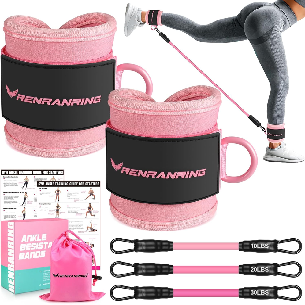 Ankle Resistance Bands, Ankle Bands for Working Out with Cuffs, Ankle Resistance
