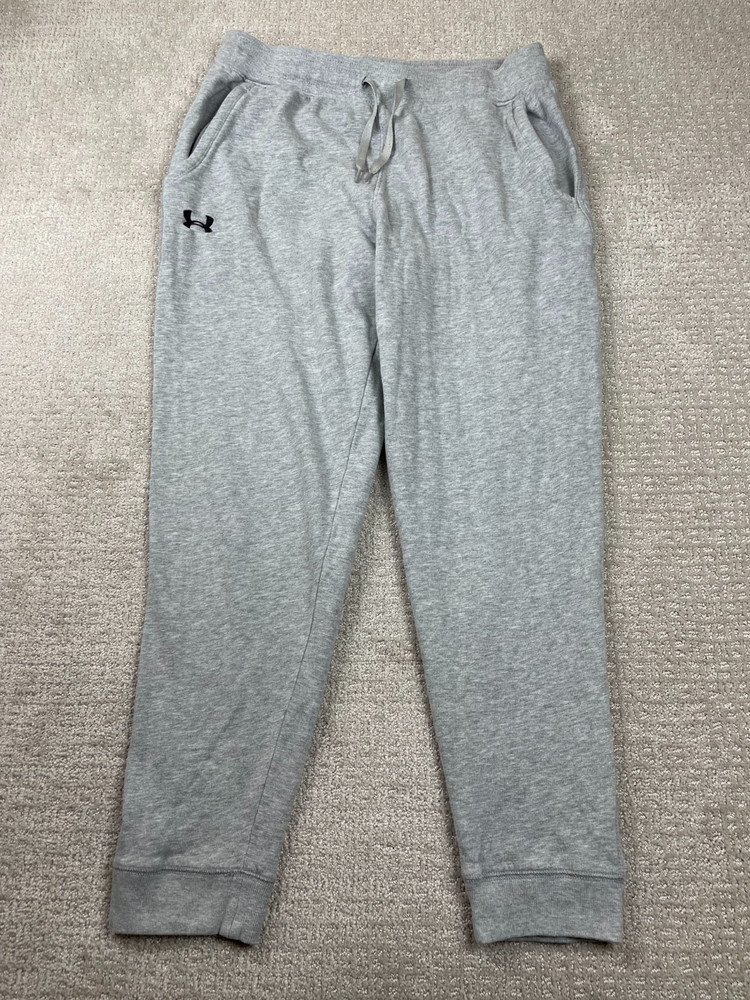 Under Armour Pants Mens L Gray Hustle Fleece Jogger Sweatpants Active 1317455