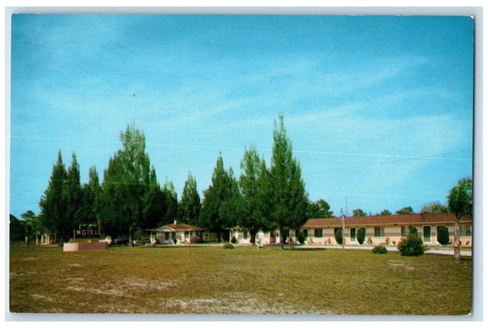 c1960's Gulf Winds Motel And Restaurant Port Richey Florida FL Vintage Postcard