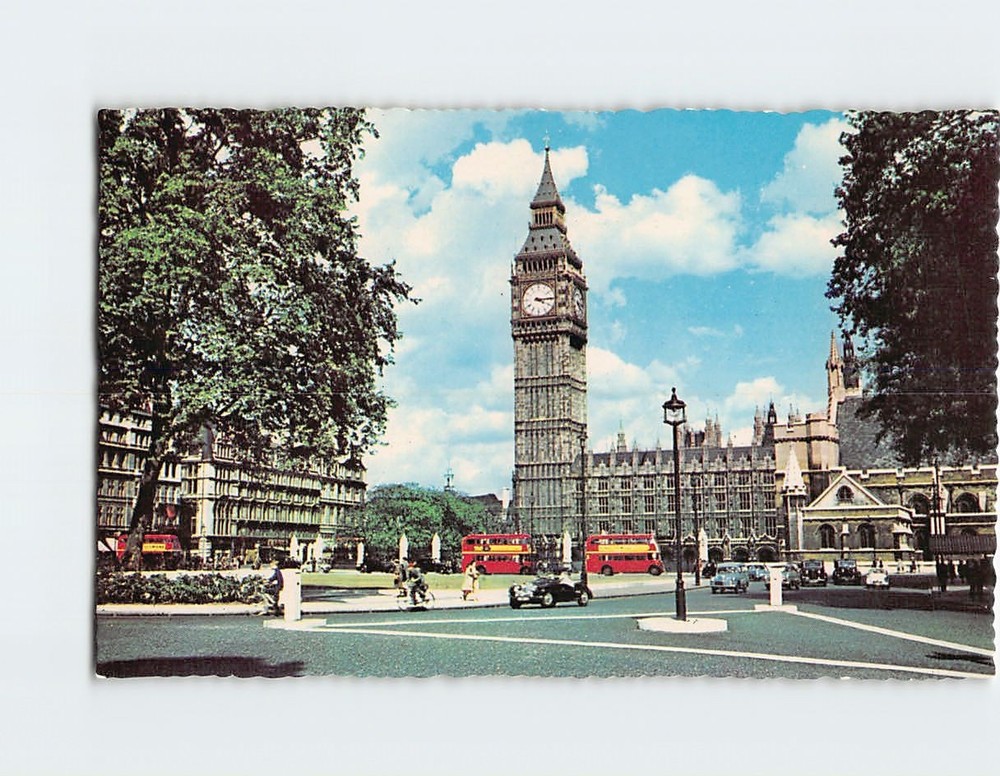 Postcard Big Ben & Parliament Square London England