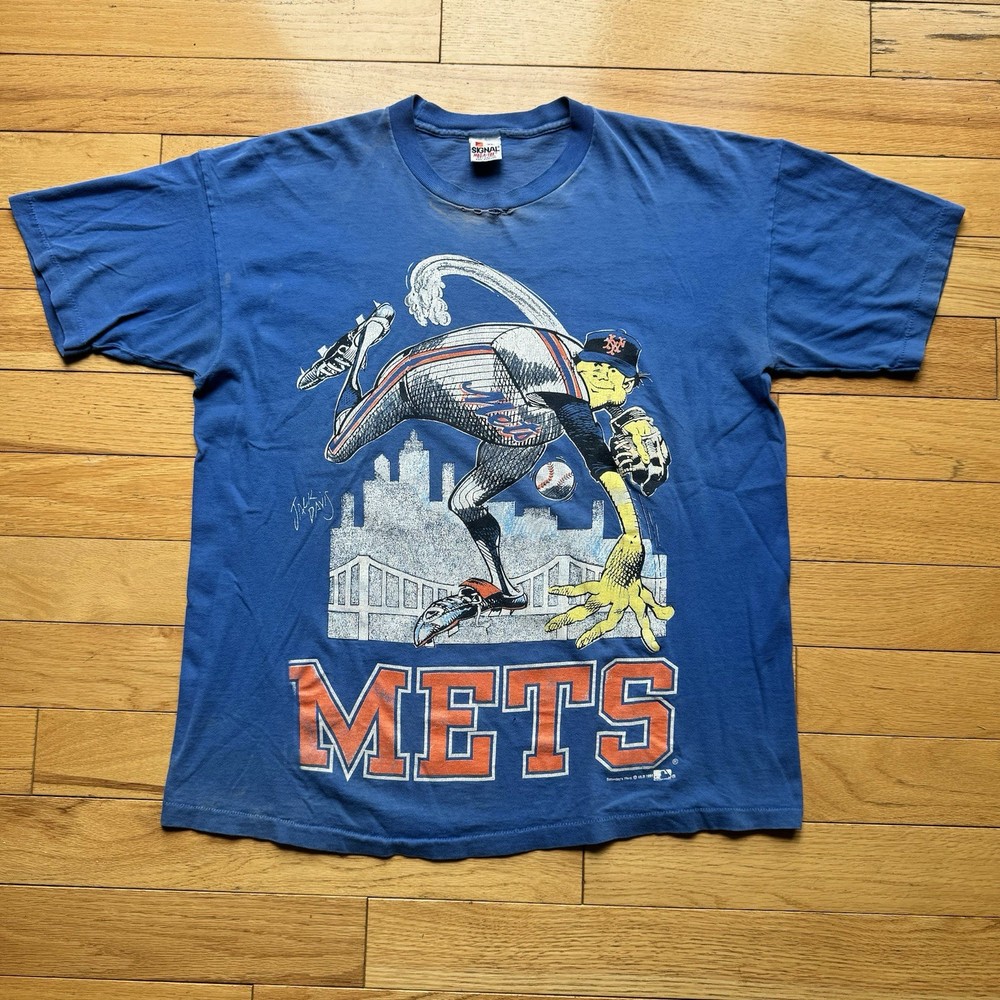 New York Mets Vintage 1991 Jack Davis Blue size xl faded thrashed