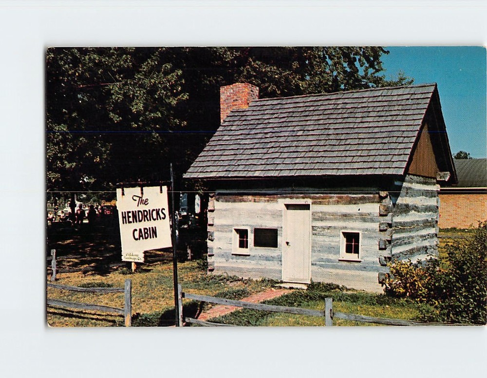 Postcard Hendricks Cabin Shelbyville Indiana USA