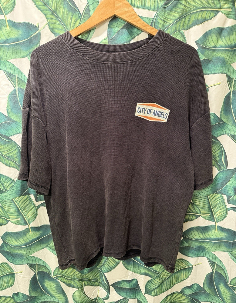 PacSun Men’s Black Graphic Racing Double-Sided Crew Neck Tee Shirt Size M