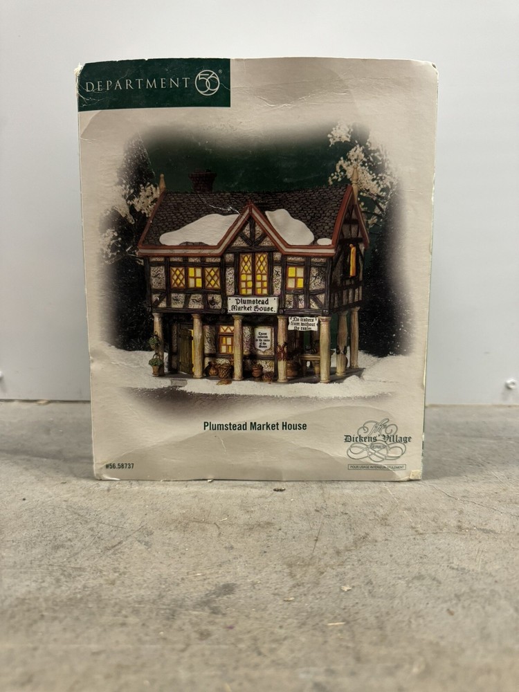 Dept 56 Dickens Village Lit Plumstead Market House 58737 PLUMSTEAD