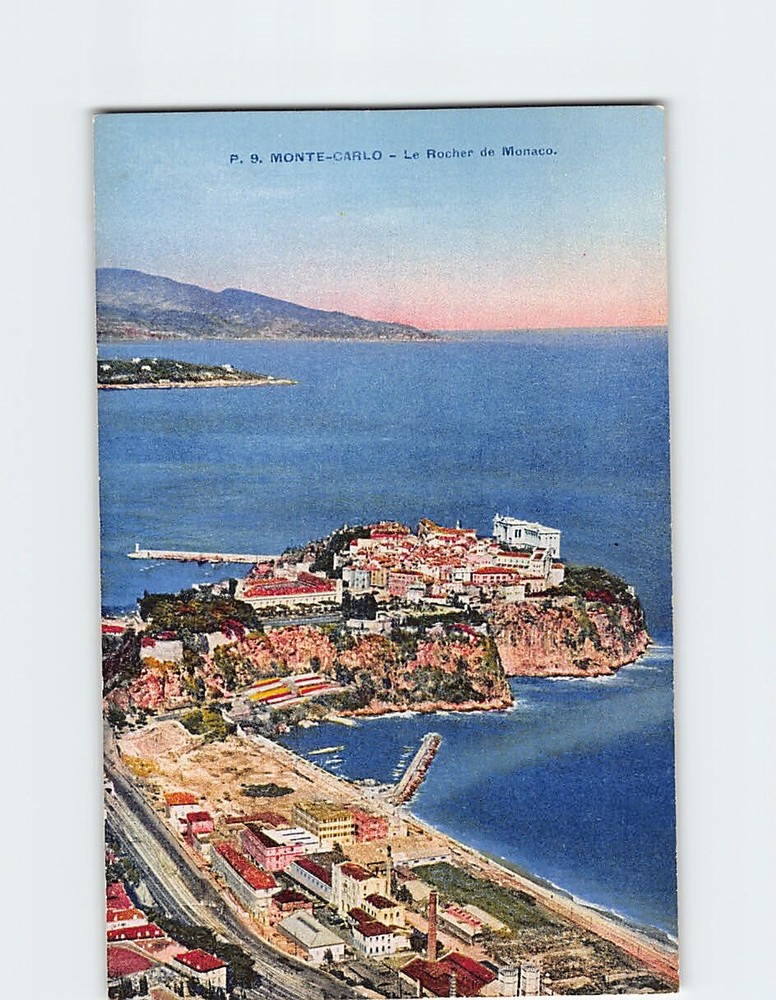 Postcard Le Rocher de Monaco Monte-Carlo