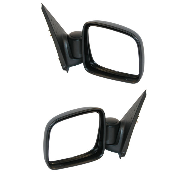 For 02-07 Liberty Rear View Door Mirror Manual Folding Textured Black SET PAIR