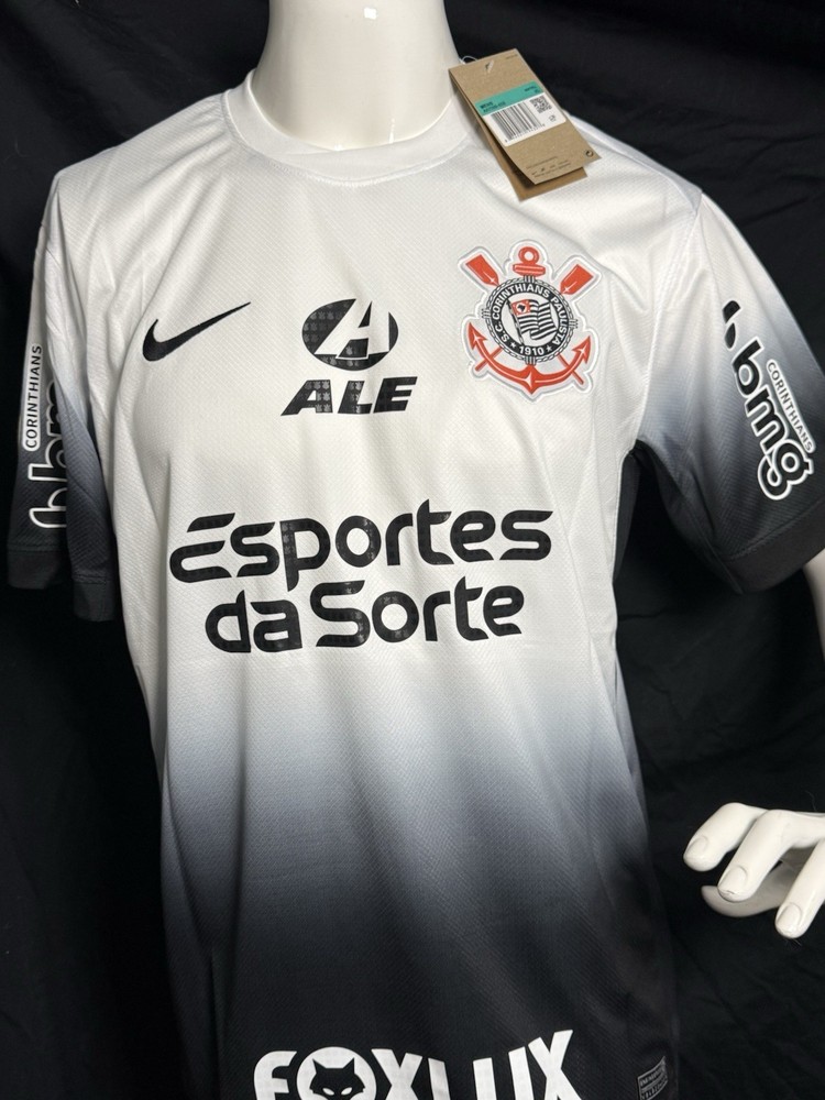 Nike White Corinthians 2024/25 Short Sleeve Memphis Xl Slim