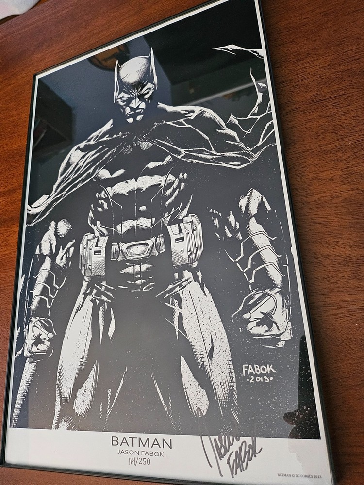 Batman Limited Edition Art Print #114/250 SIGNED by Jason Fabok Framed