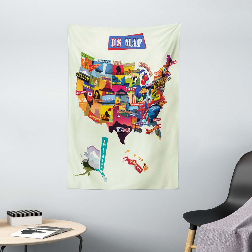 Colorful Tapestry Seashore Sunflowers Print Wall Hanging Decor