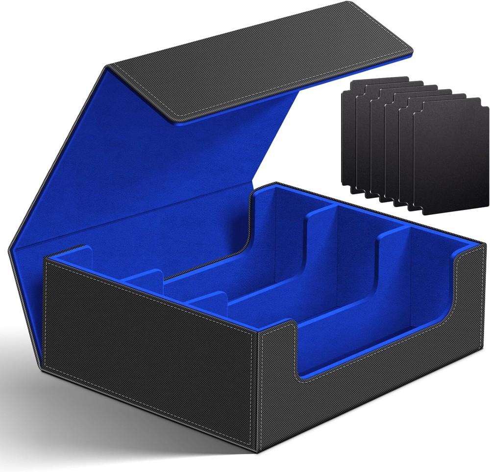 Card Deck Storage Box 1800+ Card Deck Holder Box Trading Card Storage Box Magnet