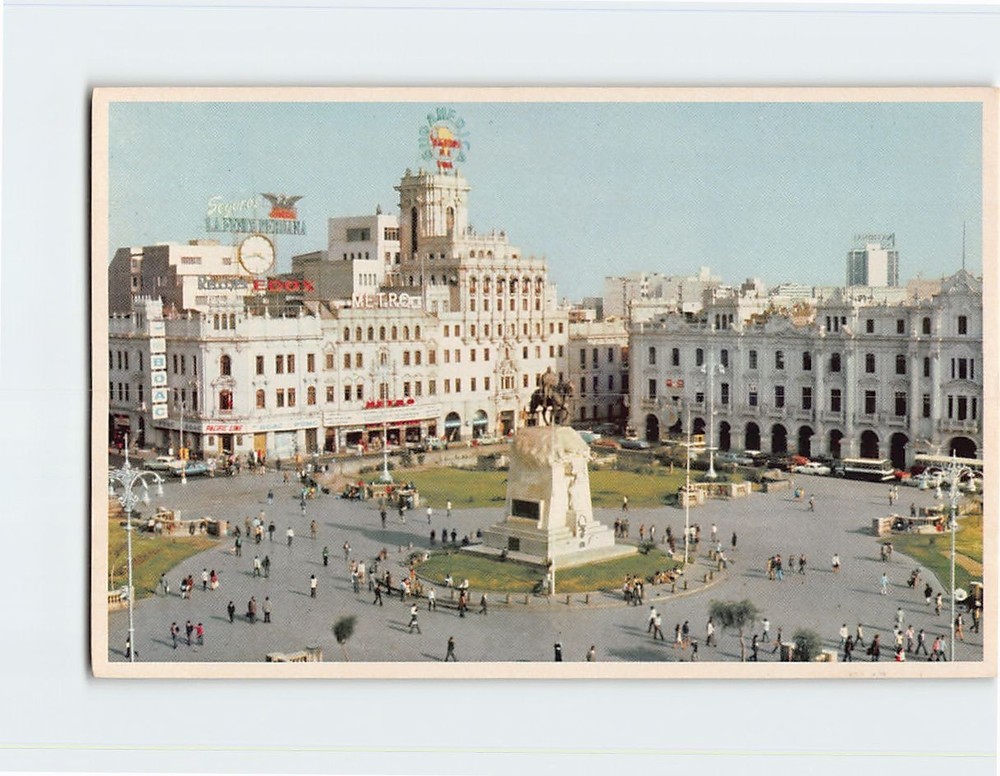 Postcard Plaza San Martin Lima Peru