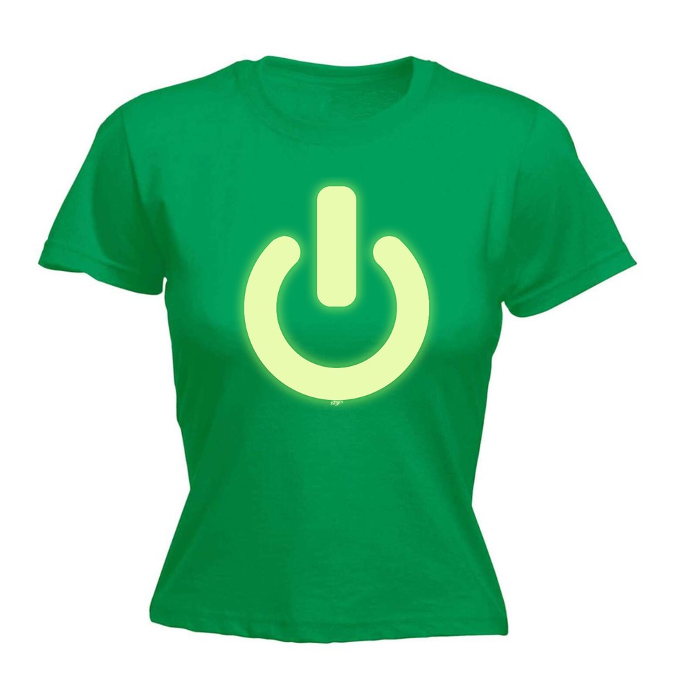 Power Button - Womens T Shirt Funny T-Shirt Novelty gift tshirt