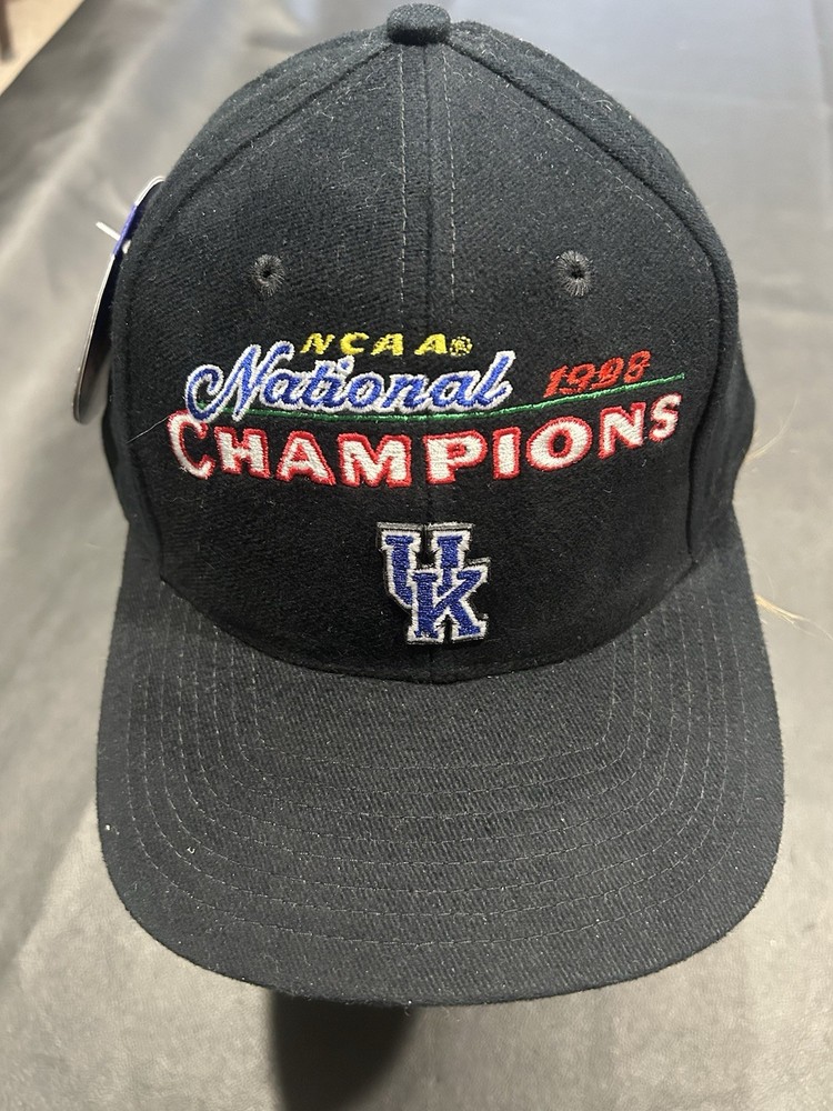 1998 Ncaa Final Four Vintage Black Snapback Kentucky Wildcats Championship Hat