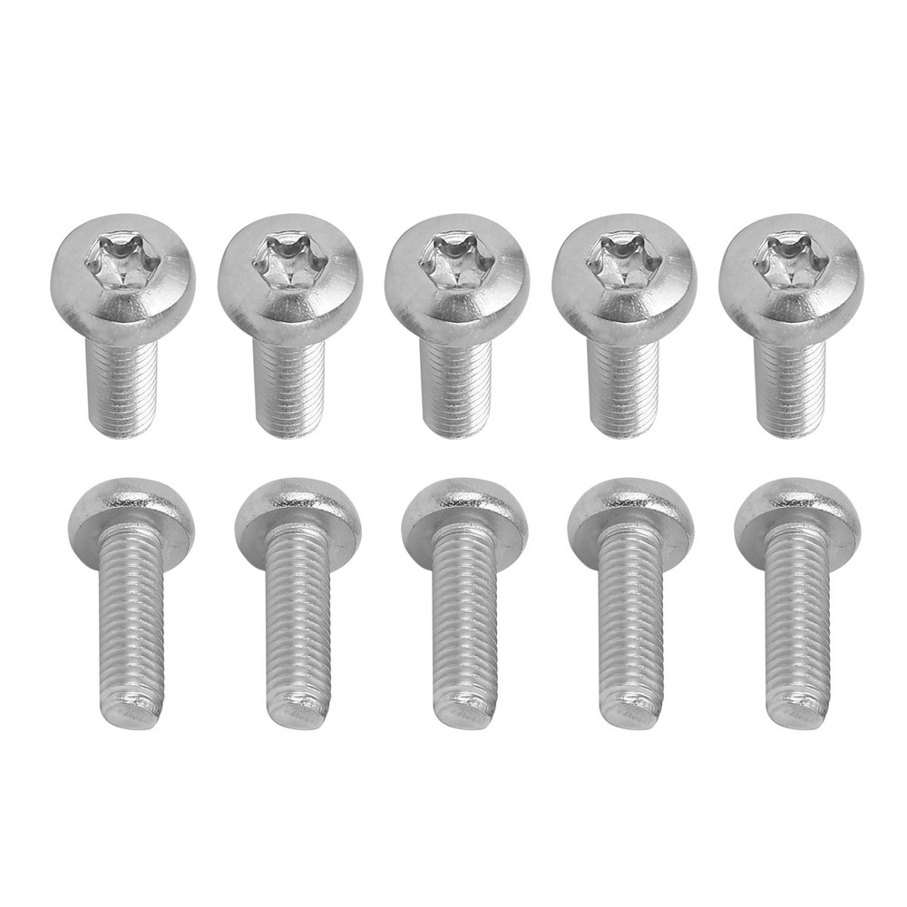 10Pack M6x20mm Pan Head Torx Screws 316 Stainless Steel Fasteners Silver