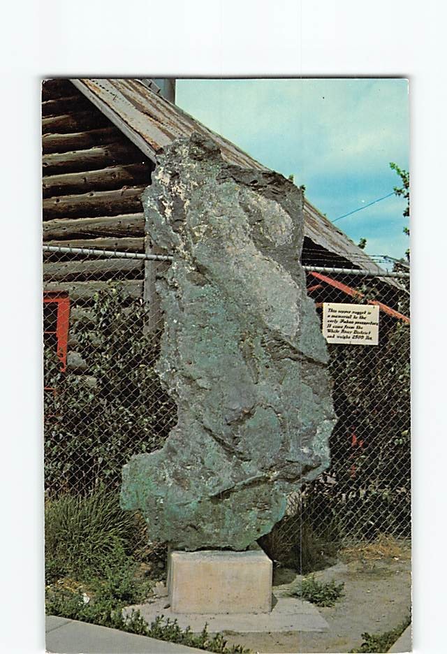 Postcard Giant copper slab MacBride Museum Whitehorse Canada