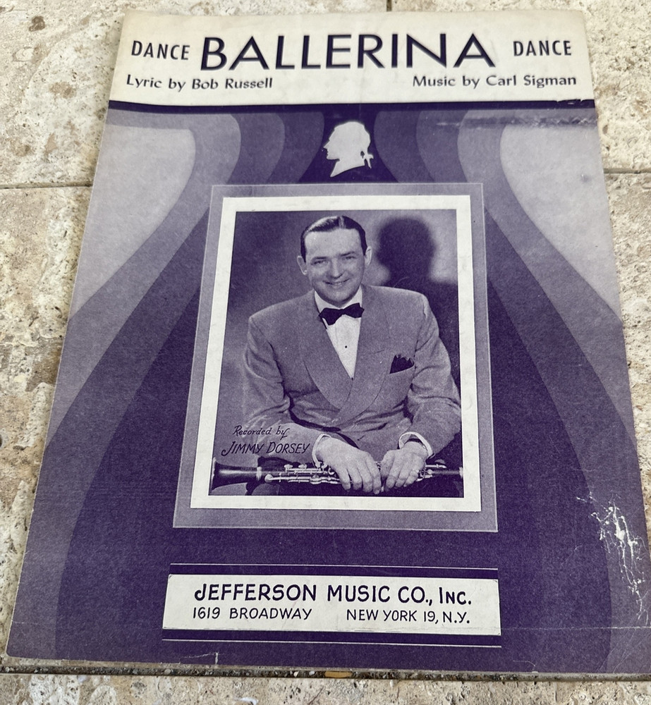 Vintage Sheet Music Dance Ballerina Dance Jimmy Dorsey 1947 Bob Russell Sigman