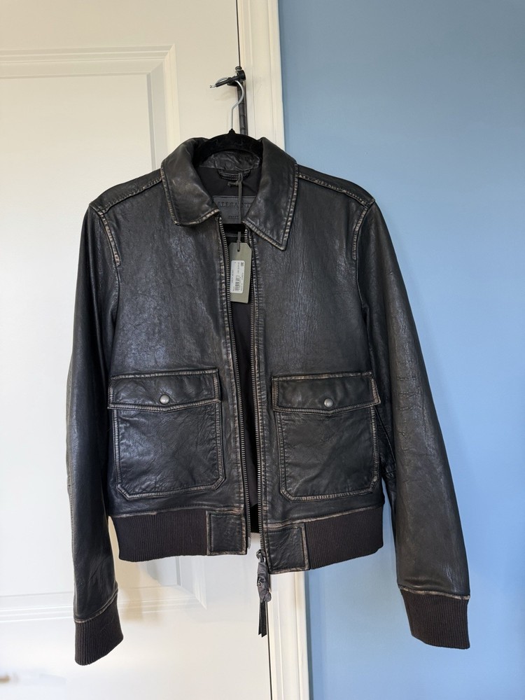 All Saints Leroy Leather Jacket New with Tags