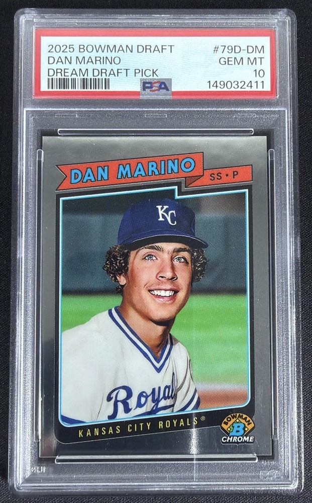 2025 Bowman Draft Dan Marino #79D-DM Dream Pick Chrome PSA 10