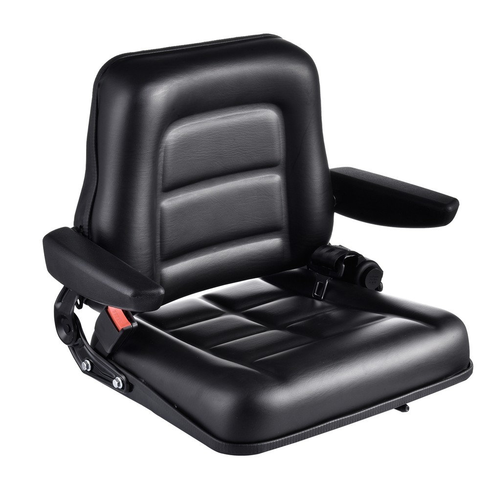 Universal Forklift Seat Adjustable Tractor Seat with Seatbelt Armrests Brand New