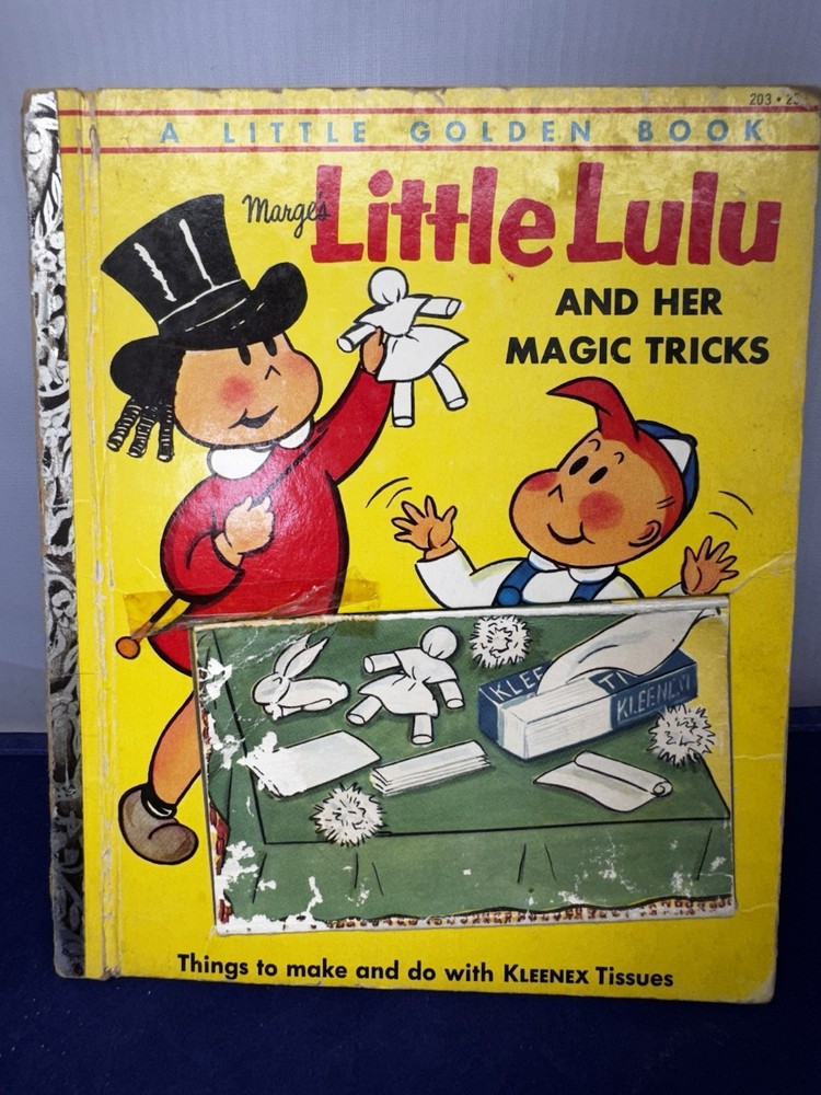 Vintage 1954 Little Lulu And Her Magic Tricks Golden Book - No Kleenex