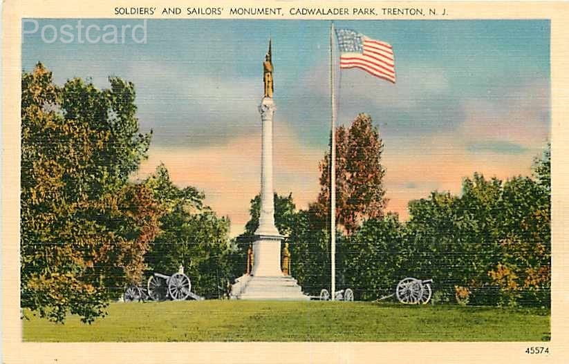 NJ, Trenton, New Jersey, Cadwalader Park, Soldiers and Sailors Monument
