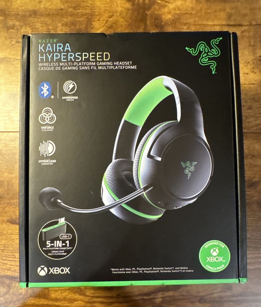 Razer Kaira HyperSpeed Wireless Gaming Headset for Xbox PS5 PC New