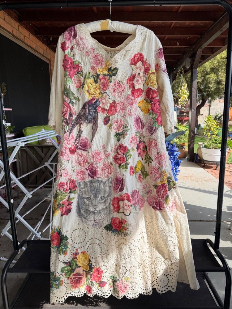 Magnolia Pearl white eyelete and appliqué dress.