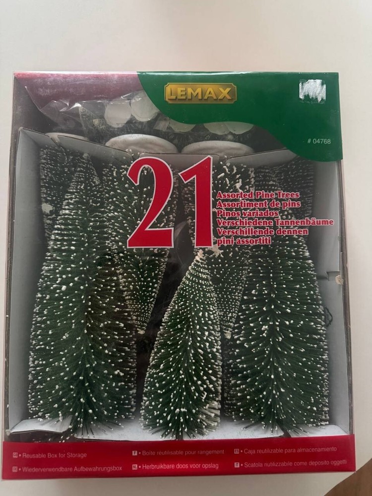Lemax Assorted Green Pine Trees Village Accessory