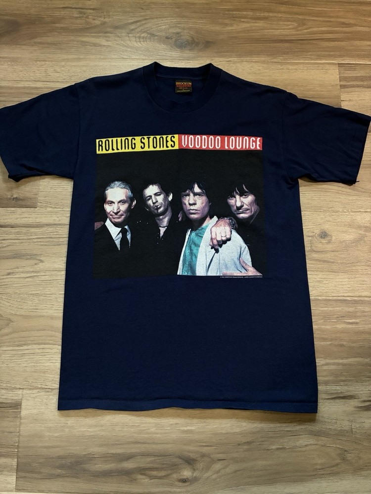 Vintage ROLLING STONES Voodoo Lounge 94/95 Tour 2sided Brockum Navy Size L
