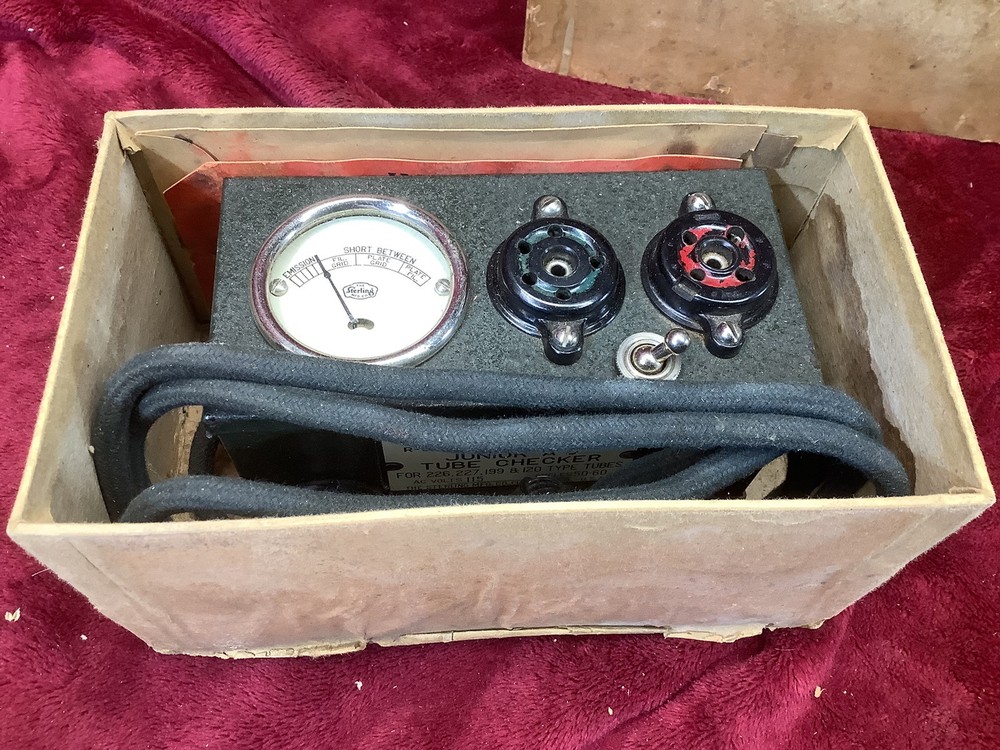 Vintage STERLING Type R-514 Junior AC Tube Checker Tester InOrig Box