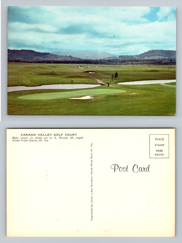 Davis, WV-West Virginia, Canaan Valley Golf Course Fairway View Vintage Postcard