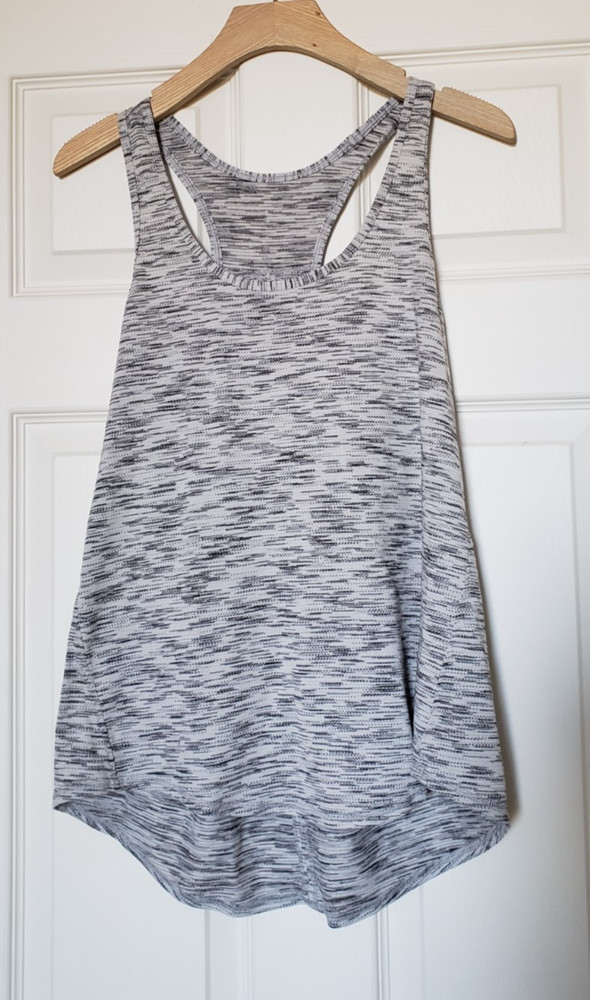 Lululemon Women's Gray Space Dye Racerback Tank Top - Size 6? *SEE NOTE